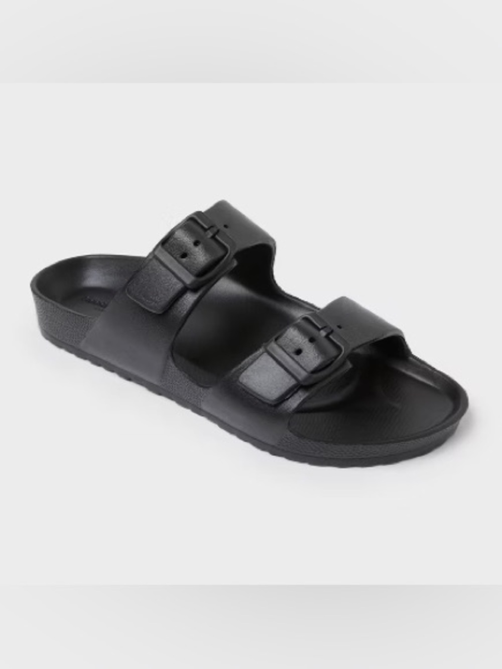 Shade & Shore Dual-Buckle Slide Sandals‎ - Black Sz 9 (TXABIN)